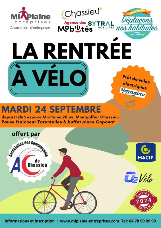 Affiche rentrée à vélo 2024